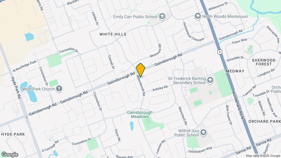 1470 Aldersbrook Rd Map and Location Details