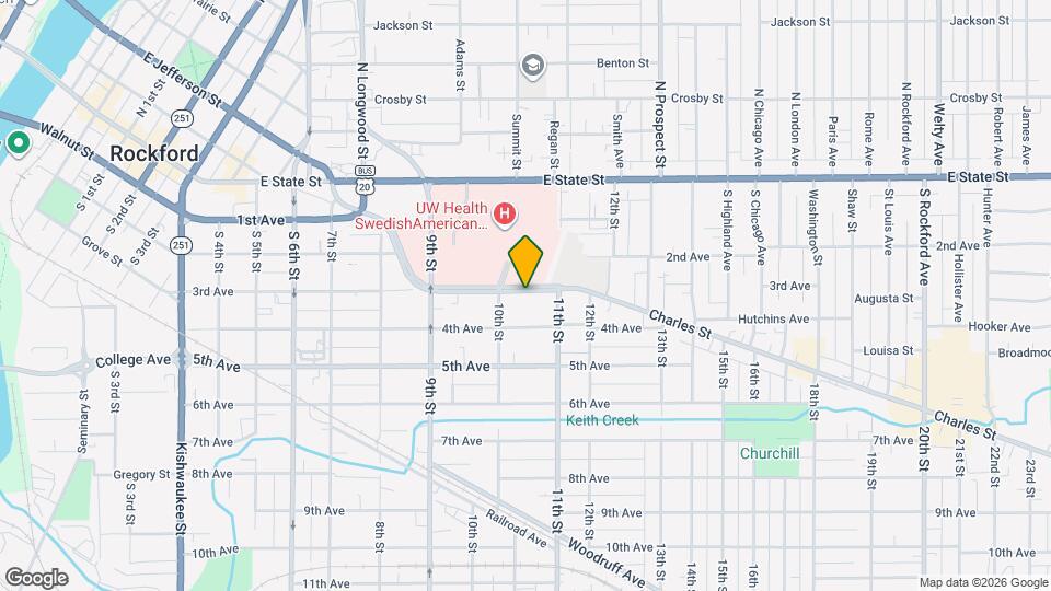 1421 Charles St, Unit Upper Map and Location Details