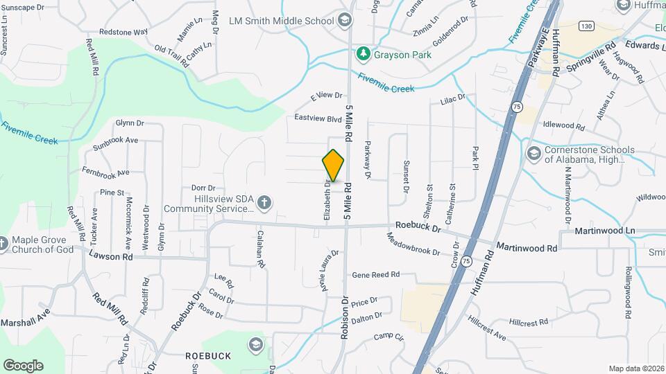 901 Elizabeth Dr Mapa y Detalles de la Ubicación