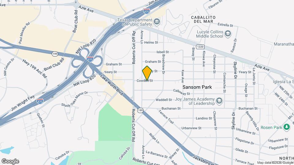 5833 Cowden St Map and Location Details