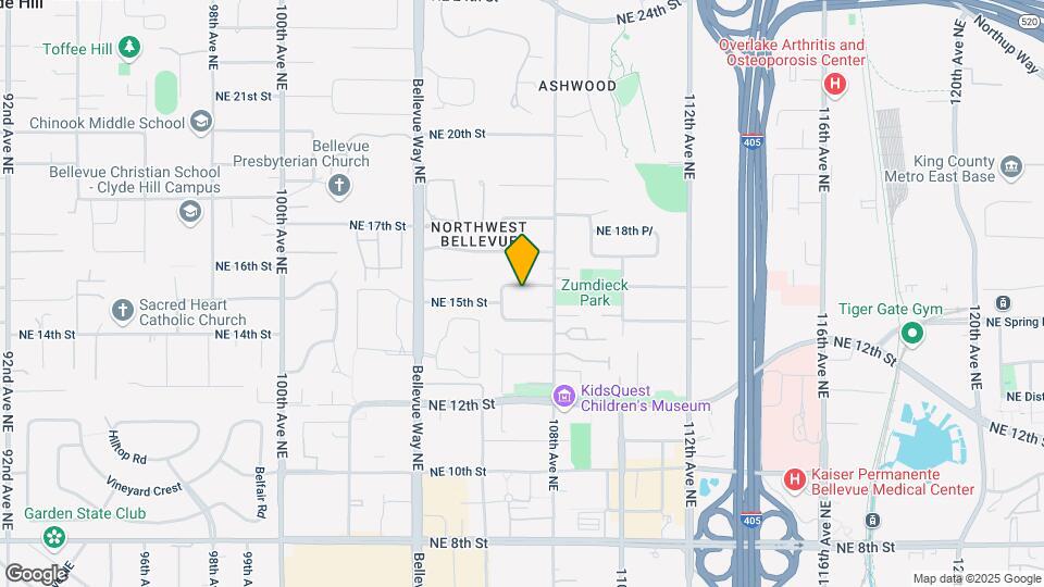 10617 NE 16th St Map and Location Details