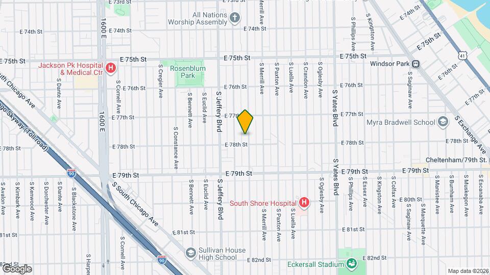 7744 S Clyde Ave Map and Location Details