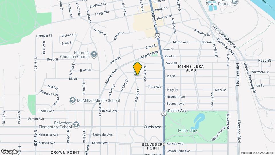 6905 N 33rd St Map and Location Details