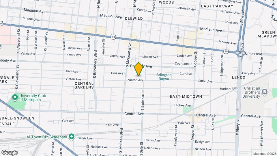 1884 Vinton Ave Map and Location Details