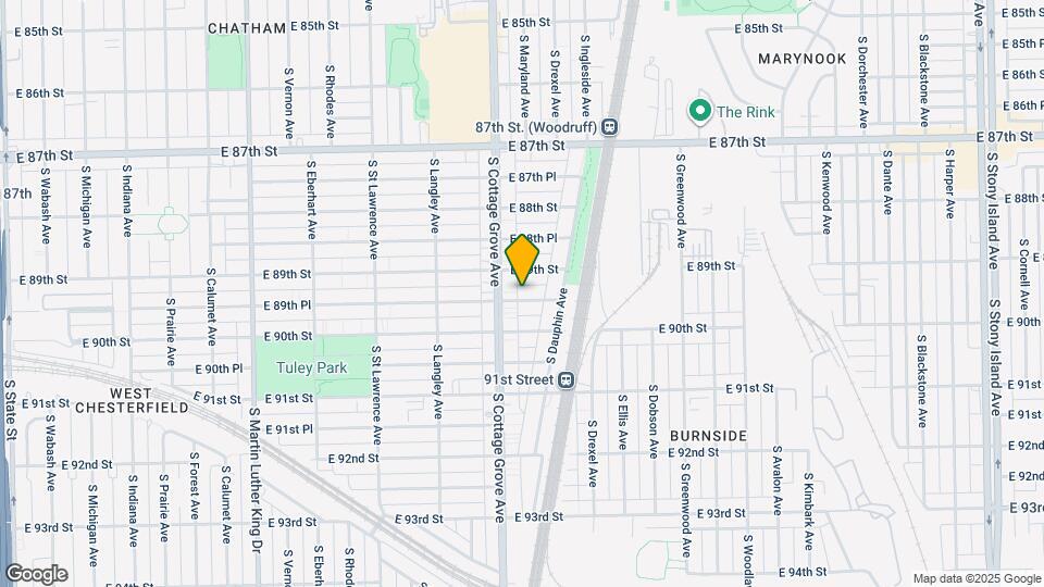 820 E 89th Pl Map and Location Details