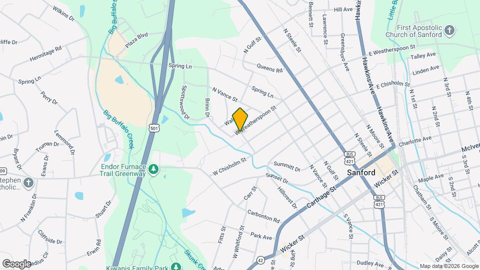 539 W Weatherspoon St Map and Location Details