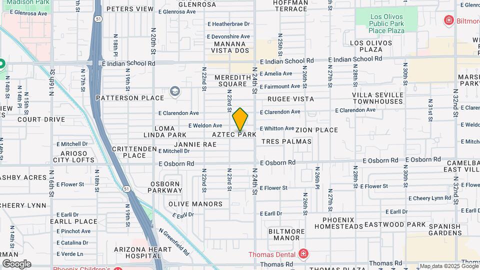 2320 E Whitton Ave Map and Location Details