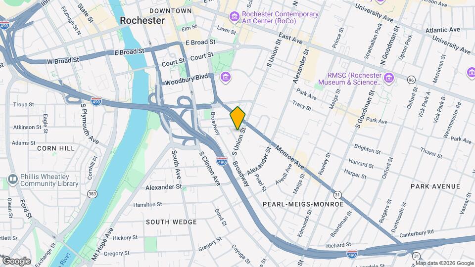 153 S Union St, Unit B Map and Location Details