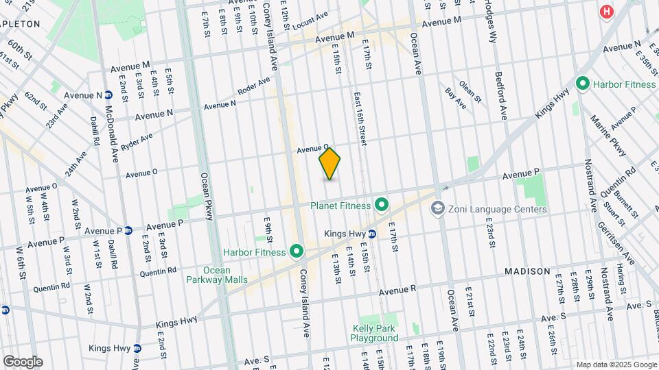 1561 East 13th Street Map and Location Details