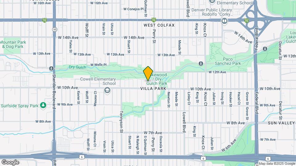 1030 Quitman St Map and Location Details