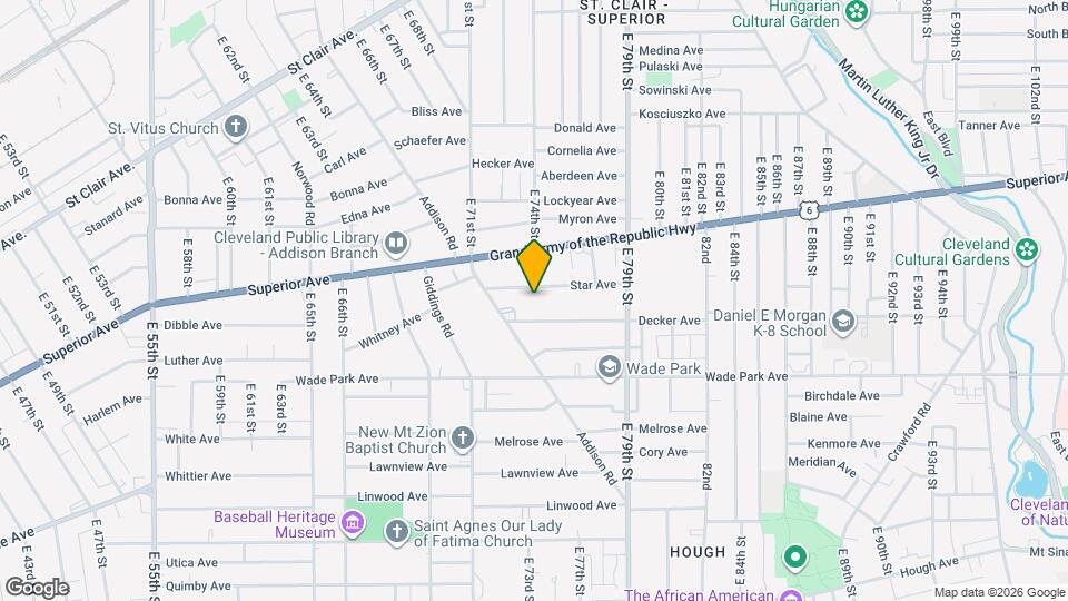 7512 Star Ave Mapa y Detalles de la Ubicación