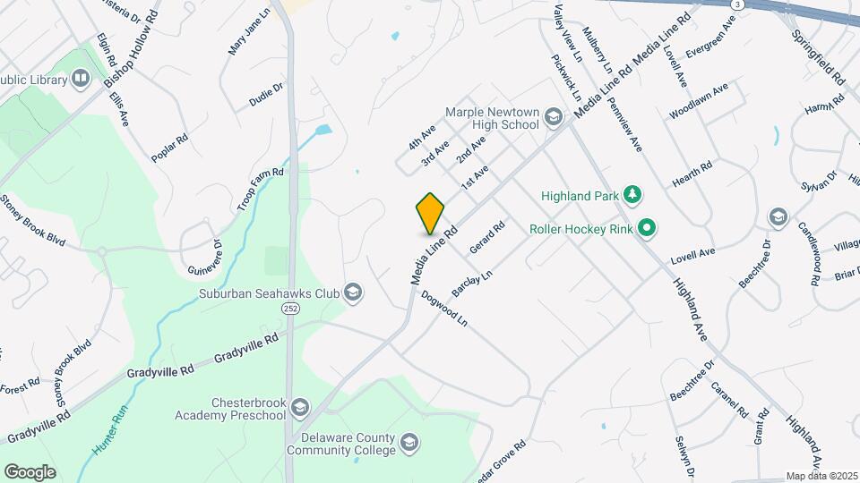 518 Media Line Rd Map and Location Details