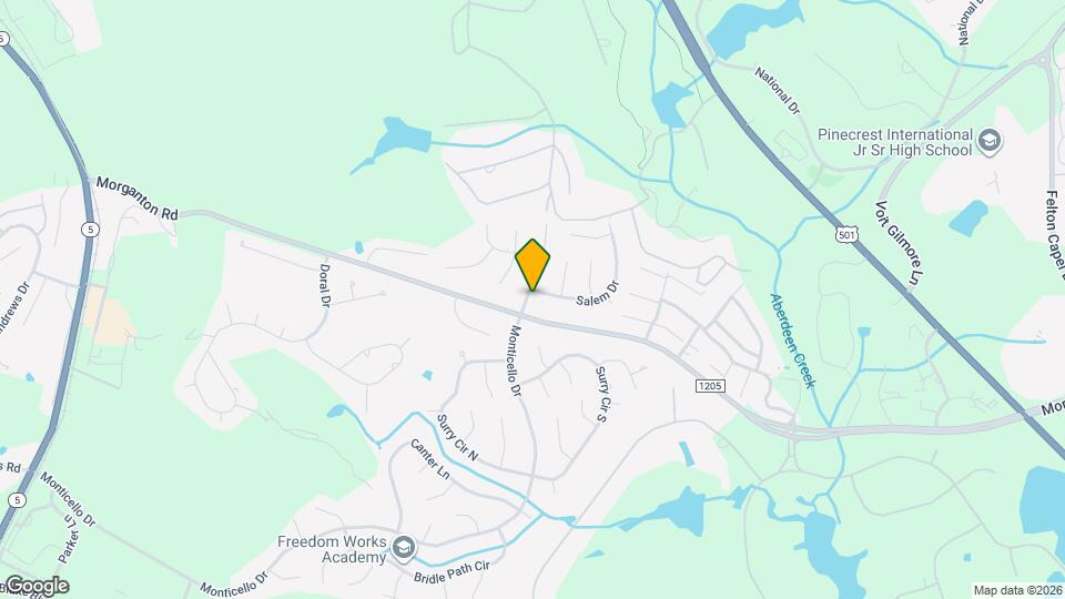 1410 Monticello Dr Map and Location Details