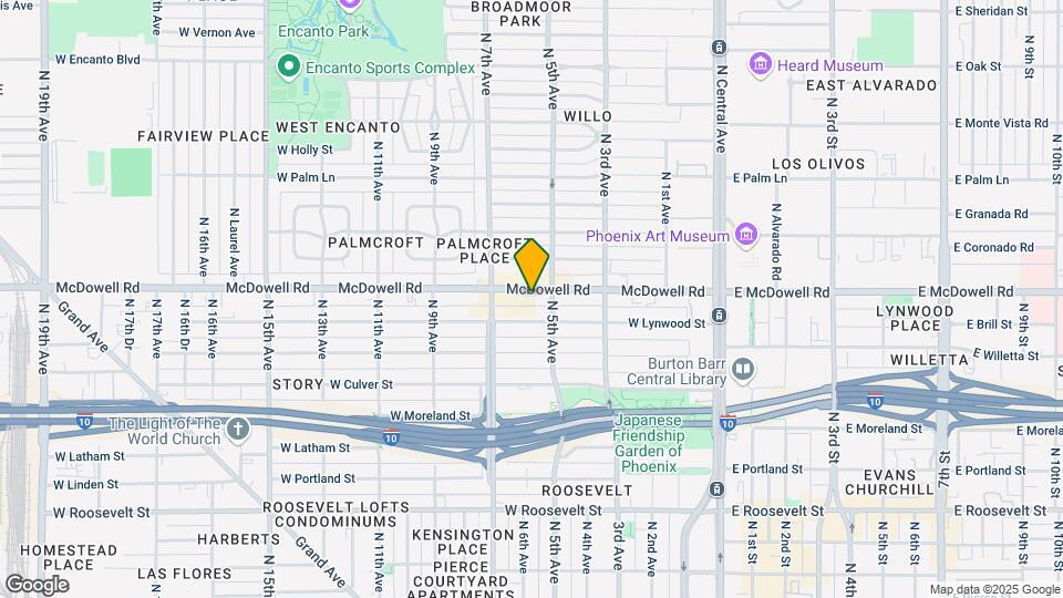 509 W McDowell Rd Map and Location Details