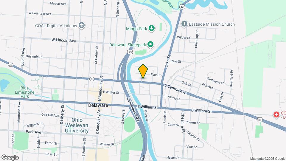 123 E Central Ave Map and Location Details