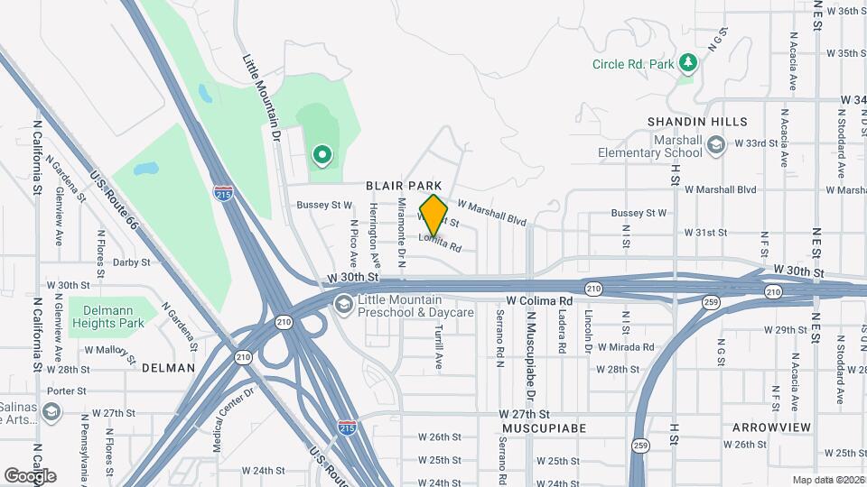 1263 Lomita Rd Map and Location Details