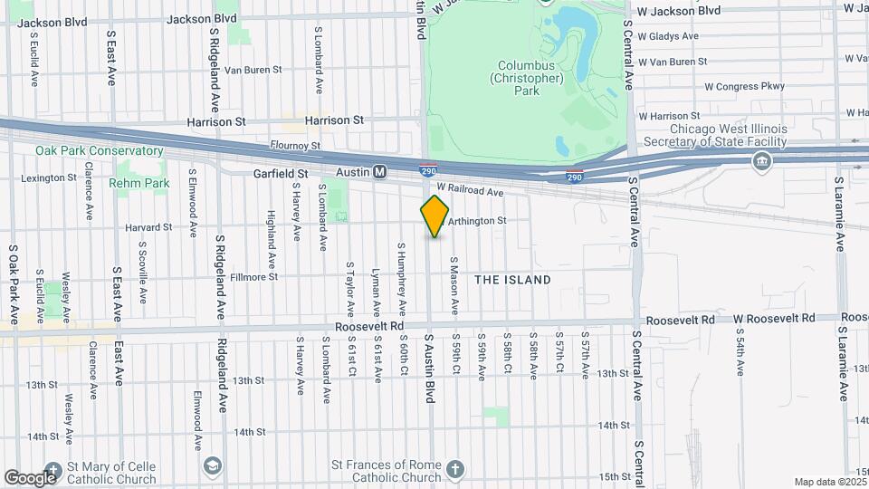 1025 S Austin Blvd Mapa y Detalles de la Ubicación