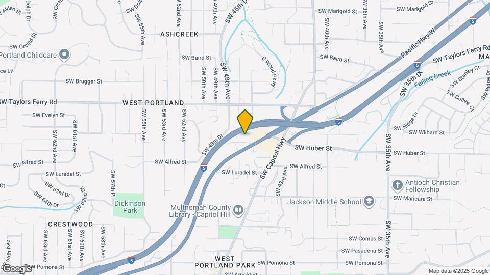 4633 SW Huber St Map and Location Details