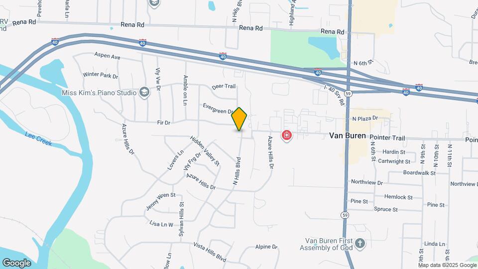 1601 N Hills Blvd Mapa y Detalles de la Ubicación