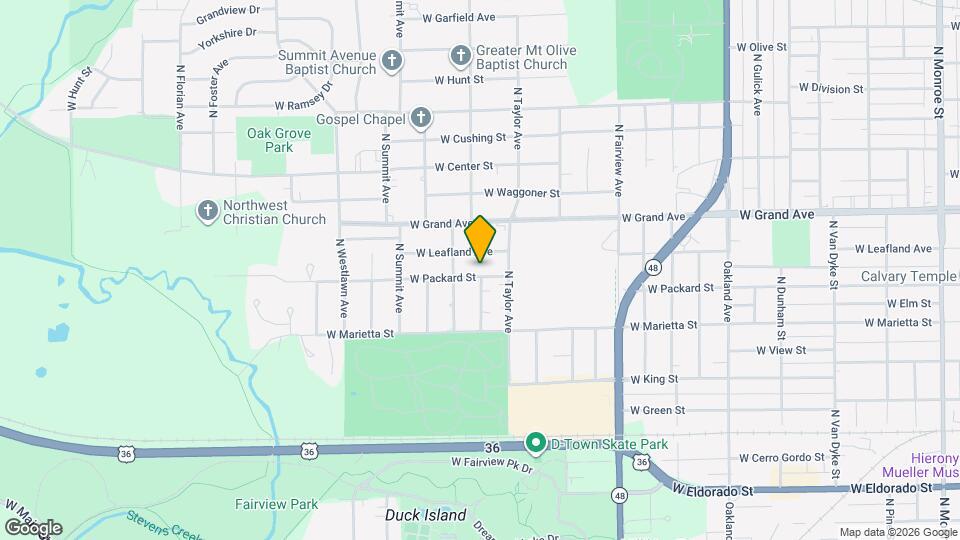 1700 W Packard St Map and Location Details