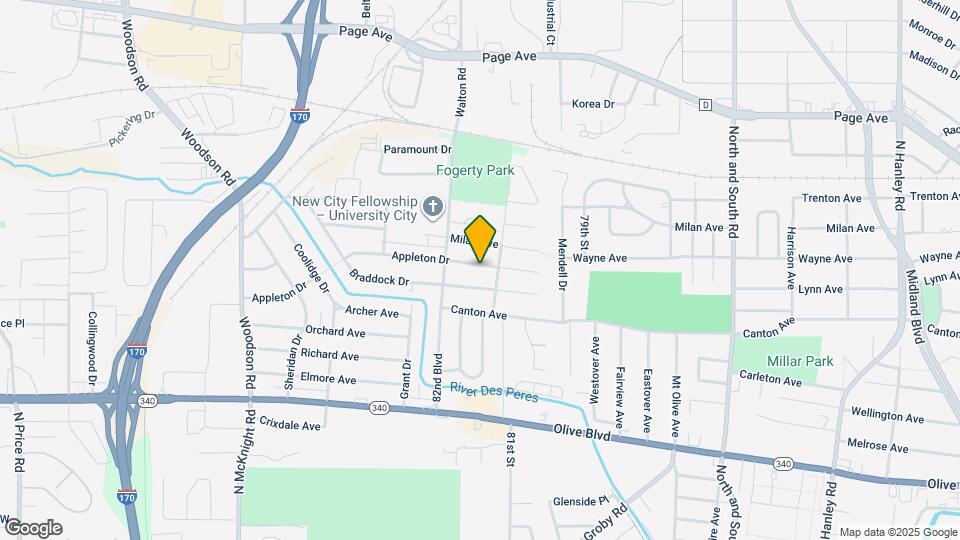8112 Appleton Dr Map and Location Details
