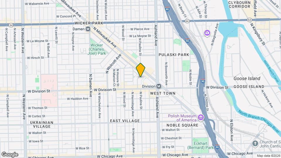 1243 N Paulina St, Unit 1207 Map and Location Details