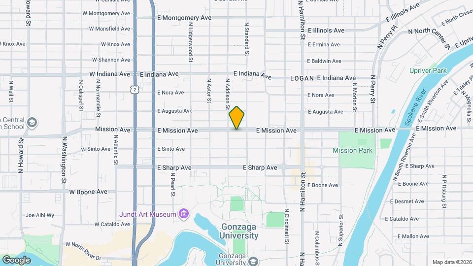 512 E Mission Ave Map and Location Details