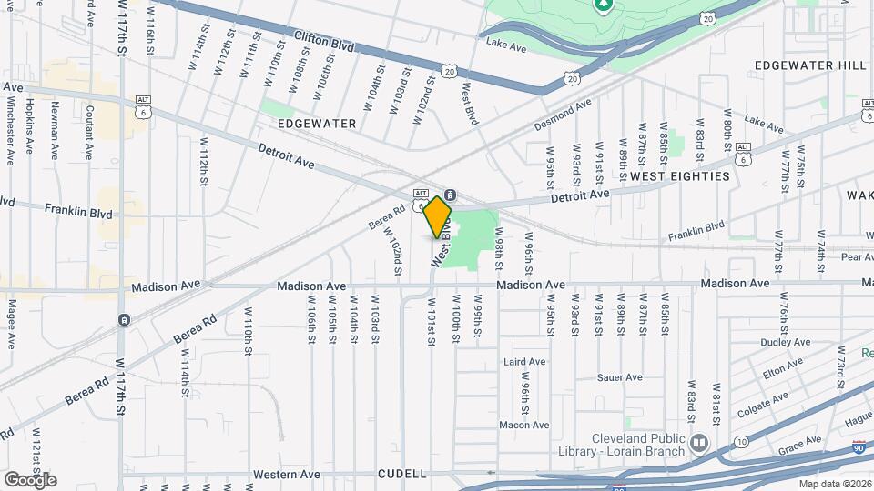 1447 W 101st St, Unit #2 Upper Unit Mapa y Detalles de la Ubicación