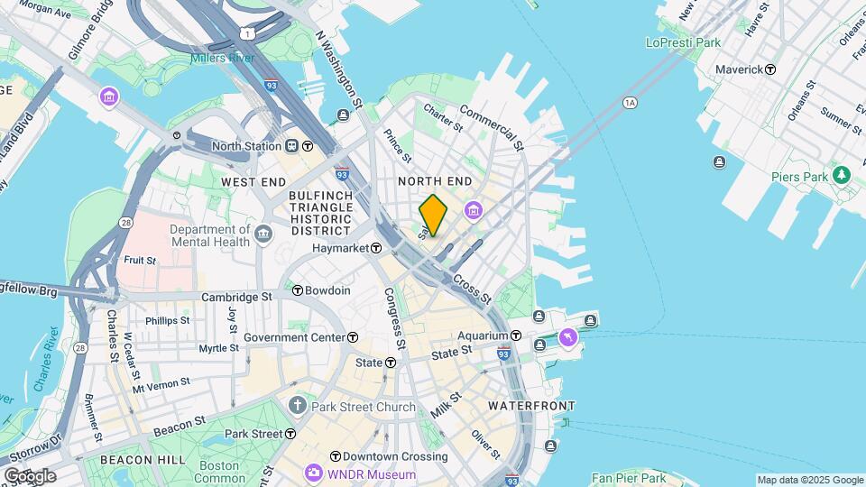 206 Hanover St, Unit 1 Map and Location Details