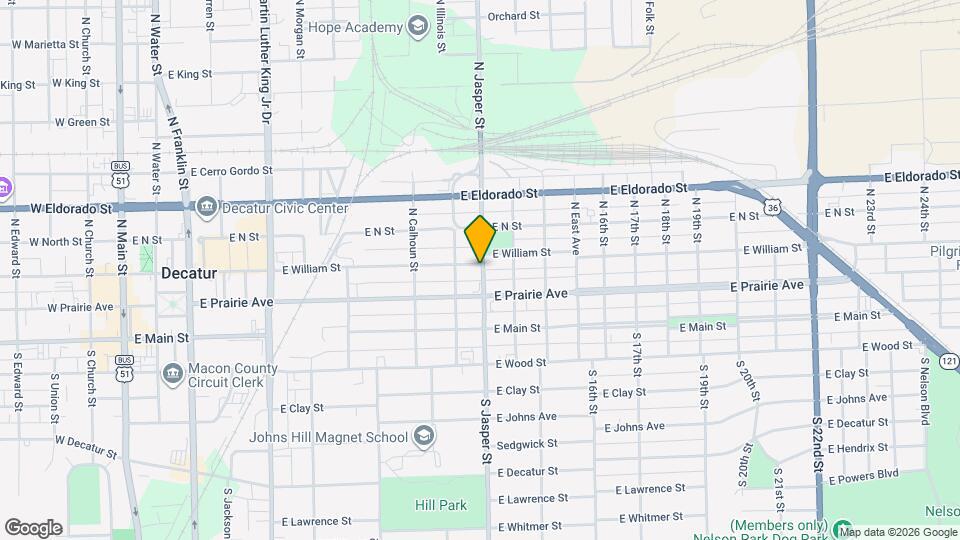 1153 E William St Mapa y Detalles de la Ubicación