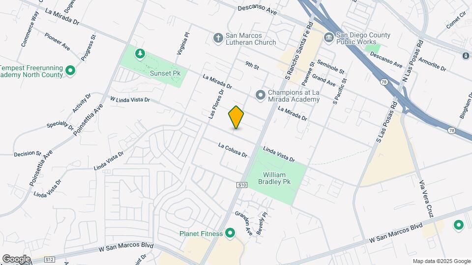 3806 Linda Vista Dr, Unit 3808LindaVista Map and Location Details