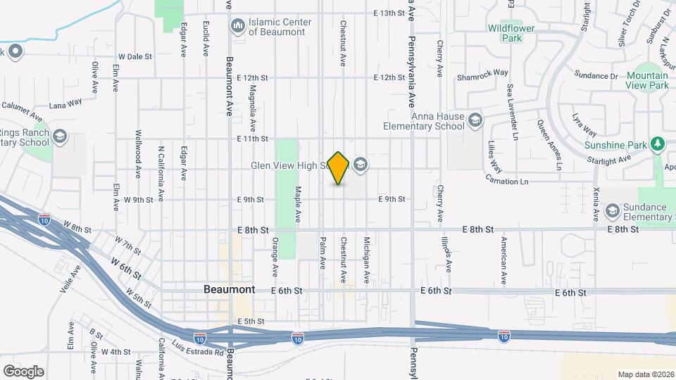 925 Chestnut Ave Map and Location Details