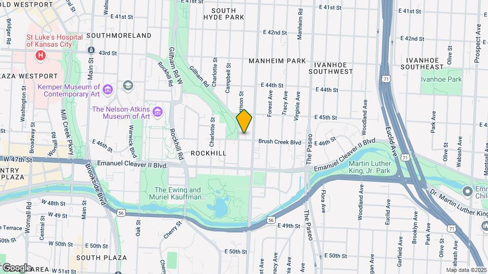 1000 Brush Creek Blvd Map and Location Details