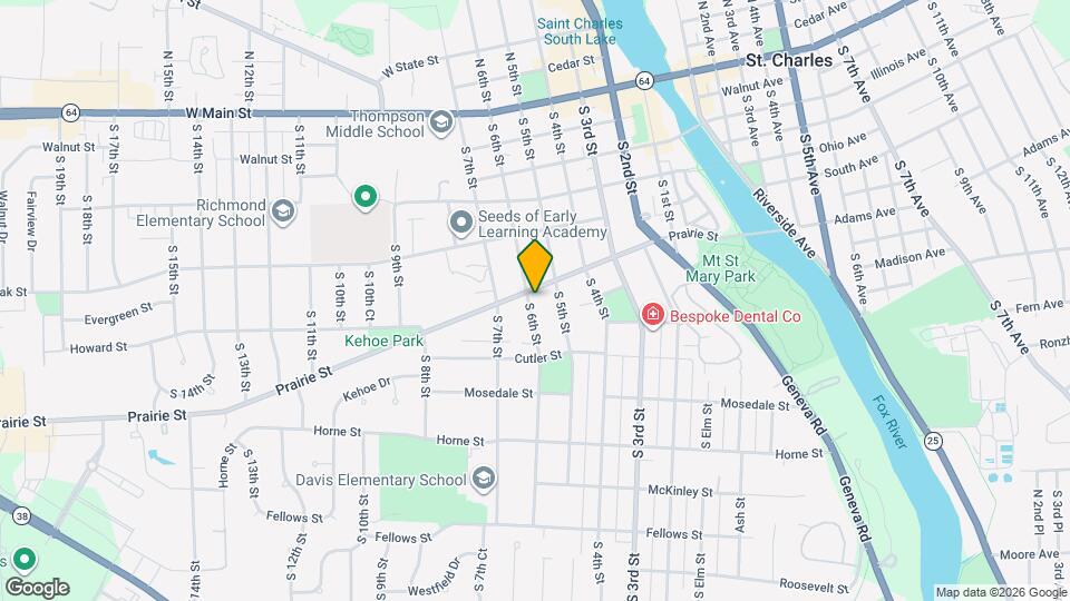 523 Prairie St Map and Location Details