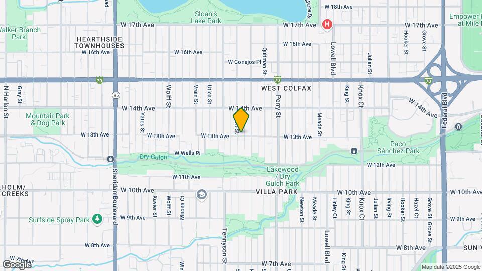 4265 W 13th Ave Map and Location Details