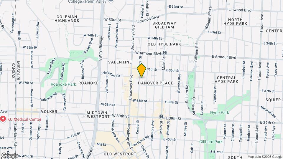 3633 Central St Map and Location Details
