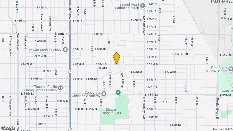 5202 E E St Map and Location Details