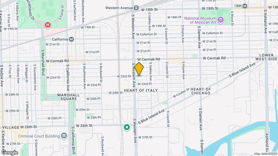 2345 W 23rd St Map and Location Details