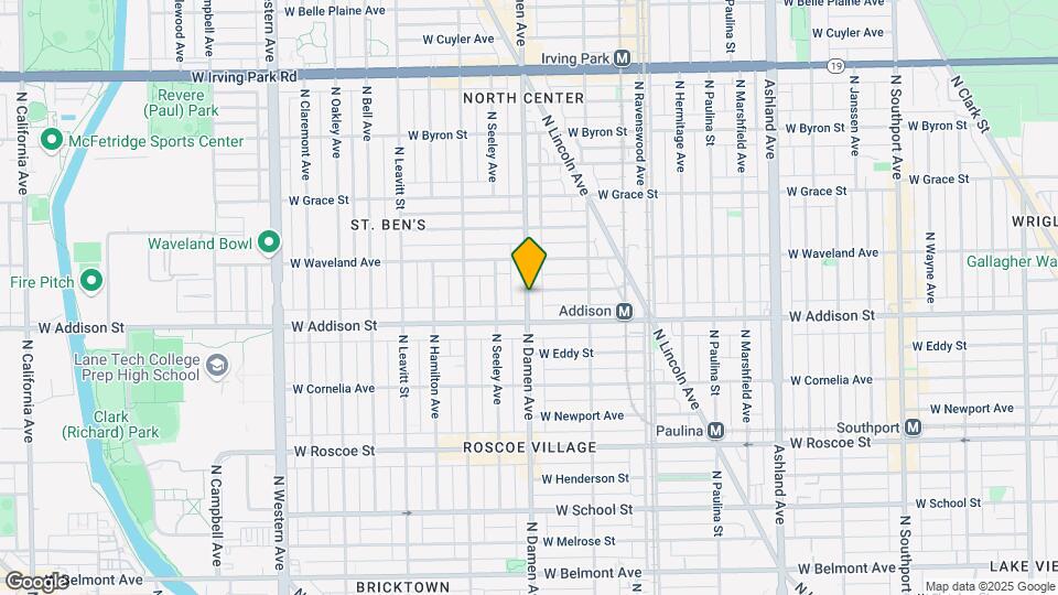 3625 N Damen Ave-Unit -2 Map and Location Details