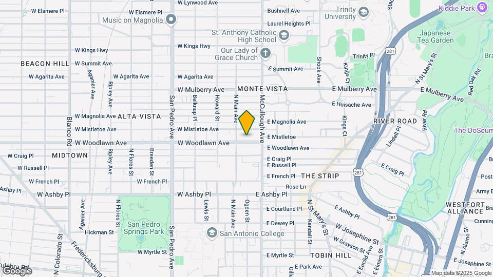 121 E Woodlawn Ave Mapa y Detalles de la Ubicación