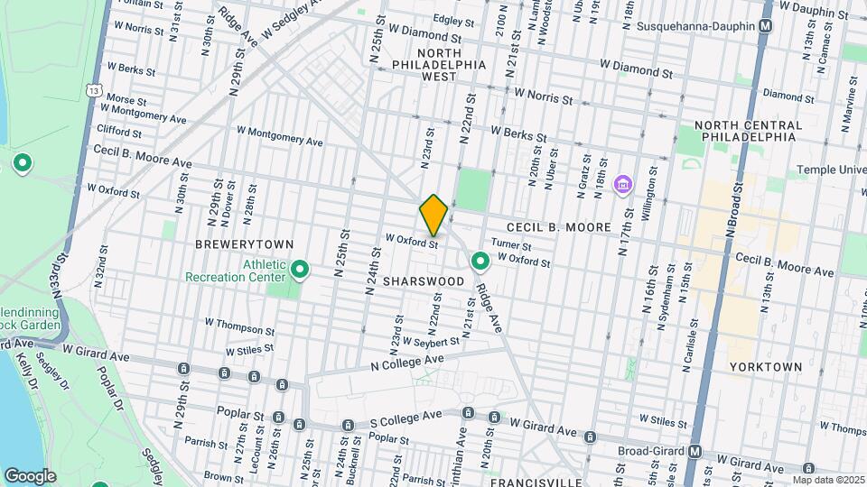 2219 W Oxford St Map and Location Details