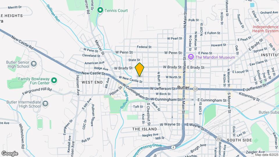 430 W New Castle St Map and Location Details