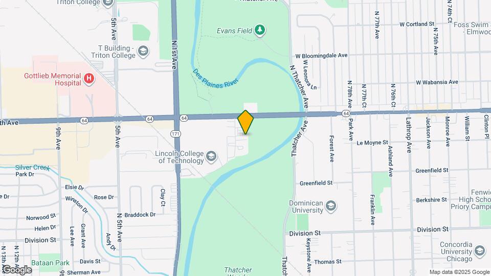 1750 Riverwoods Dr Map and Location Details