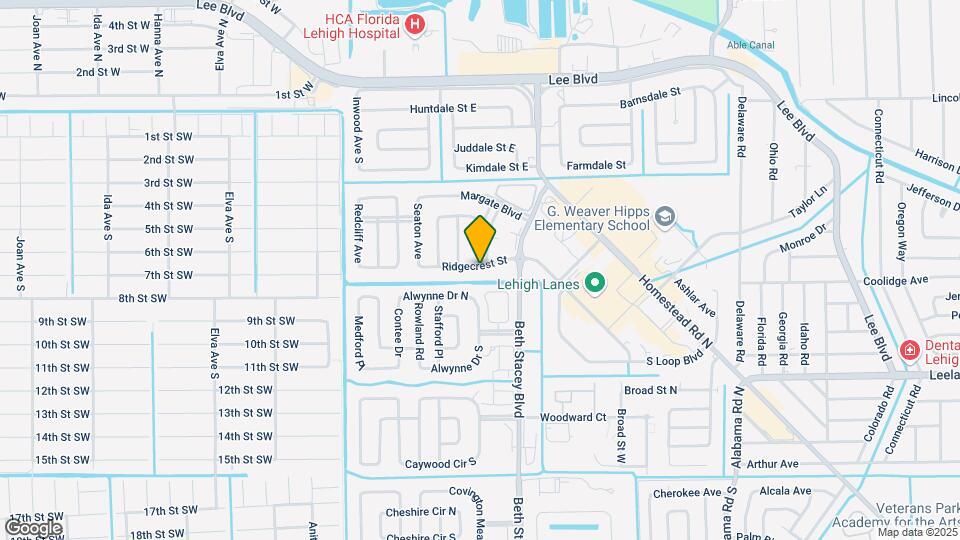 1618 Ridgecrest St Map and Location Details