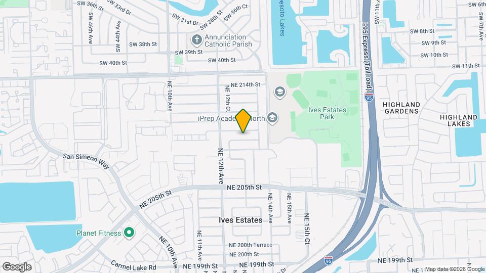1281 NE 209th Terrace Map and Location Details