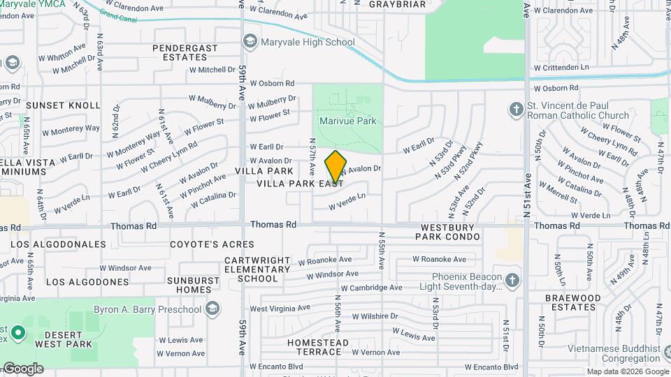 5614 W Catalina Dr Map and Location Details