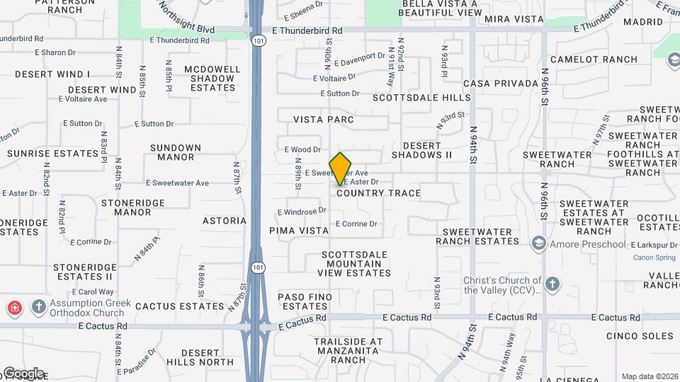 9016 E Sahuaro Dr Map and Location Details