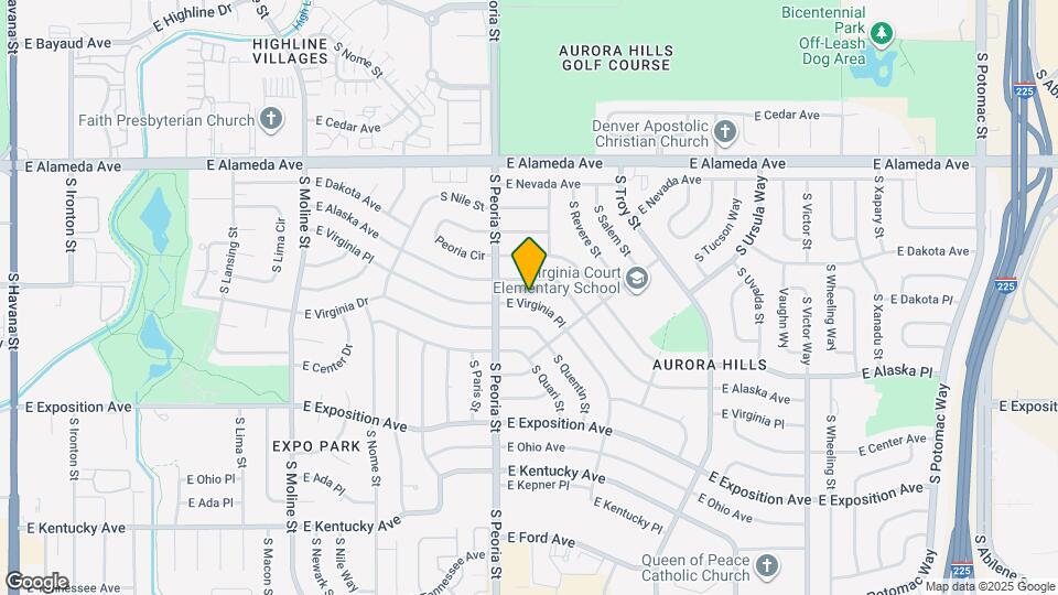 12327 E Virginia Pl Map and Location Details