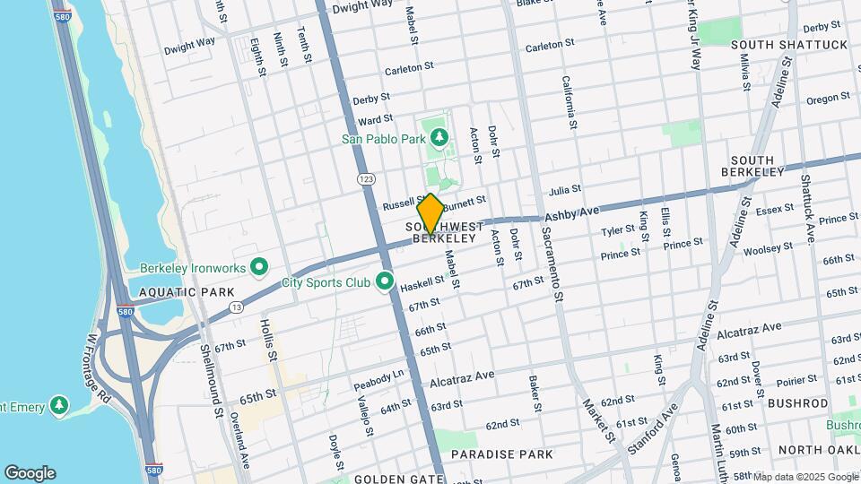 1246 Ashby Ave Map and Location Details