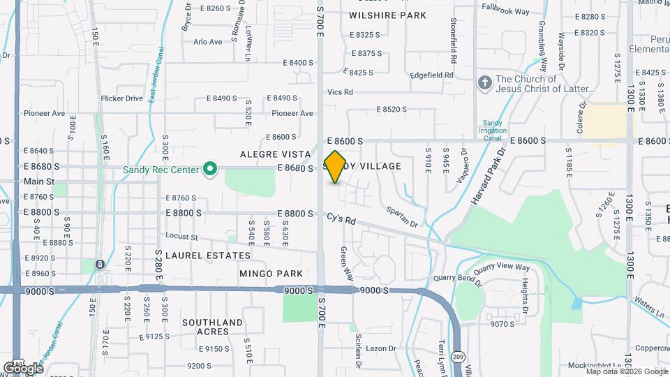 8728 S Leafwood Ln Map and Location Details